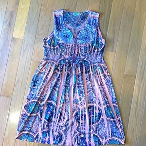 Summer Dress coral Size L East Fit. One World